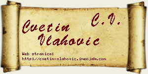 Cvetin Vlahović vizit kartica